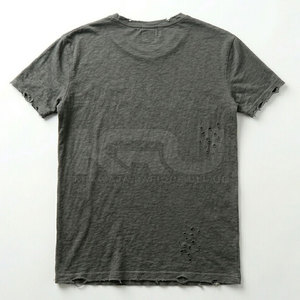 Camiseta de Hombre de Alta Calidad, Talla Grande, Tejida, con Bordado Desgastado y Efecto Lavado, Tejido Resistente, Ecológico y Transpirable - Product Image 2