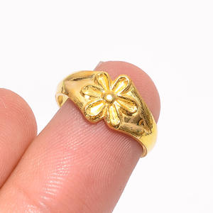 Bague en argent sterling 925 de style classique plaqué or bijoux fins pour la fête de fiançailles anniversaire bague en pierres précieuses cadeau parfait - Product Image 3