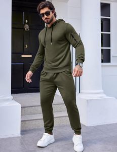 Survêtement pour hommes Logo personnalisé Sportswear Veste à fermeture éclair et pantalon de jogging - Product Image 4