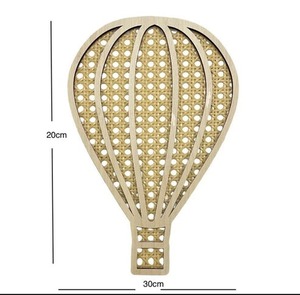 Décoration murale en rotin en forme de ballon pour chambre d'enfant et décoration intérieure, accessoires muraux - Product Image 2