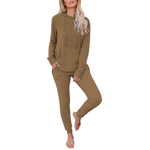 Caliente último estilo personalizado Color sólido mujeres chándal fabricación mejor calidad Fitness Joggers venta al por mayor ropa de invierno chándales - Product Image 4