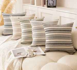 Funda de cojín tejida decorativa Cojín de suelo tejido a mano Cojín de algodón de gran tamaño Estilo bohemio - Product Image 1