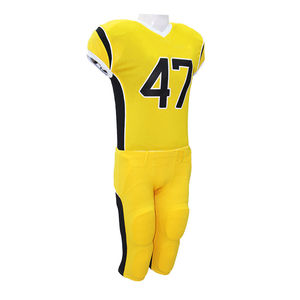 ชุดยูนิฟอร์มอเมริกันฟุตบอลสำหรับผู้ใหญ่ ฤดูร้อน แขนสั้น 100% โพลีเอสเตอร์ แห้งเร็ว ระบายอากาศดี พิมพ์ลายแบบซับลิเมชั่น สีและโลโก้ปรับแต่งได้ - Product Image 4