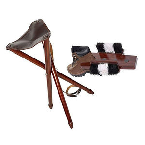 Silla Trípode de Caza y Tiro, Silla Plegable de Cuero y Madera, Nuevo Modelo, Sillas Trípode de Cuero Personalizadas para Caza y Tiro - Product Image 6