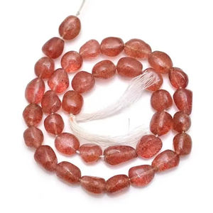 Pépites de quartz fraise rouge naturel pour la fabrication de bijoux pépites de pierres précieuses polies perles de fournisseur en vrac - Product Image 1