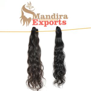 100% <b>Cheap</b> Natural Virgin Long Bundles Wavy Color Double Weight Material Cuticle Indian Temple Human Hair <b>Extensions</b> - Product Image 3