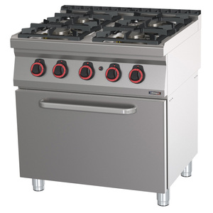 Four à gaz GN 2/1 HP 80, cuisinière à gaz 4 brûleurs, cuisinières de cuisine - Product Image 1