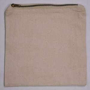 Bolsa de regalo ecológica impresa con logotipo personalizado, lona de algodón 100% natural reciclada, cremallera dorada de moda para bolsa de productos cosméticos - Product Image 1