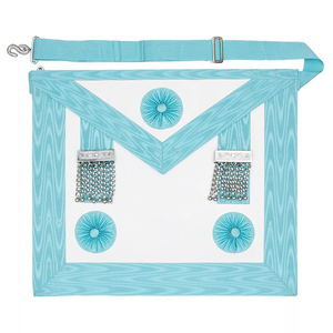 Masonic Grand Master Apron with Gold Bullion Adjustable Belt with <b>Snack</b> Set and Backing with Pocket with Best Quality Ronpex - Product Image 1