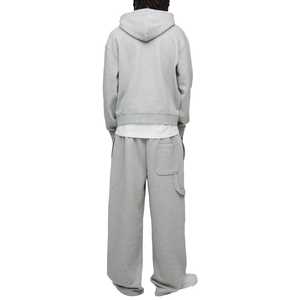 High Quality Heavyweight 340gsm <b>Oversized</b> Drawstring Hooded Casual Hoodies <b>Joggers</b> Sets Unisex Tracksuit Cotton Sweatsuit Baggy - Product Image 6