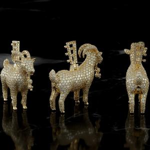 Colgante de Plata S925 con Diseño de Cabra Helada Personalizado de Fábrica, Moissanita VVS, 100% Pasa el Test de Diamantes, Estilo Hiphop de Moda - Product Image 3