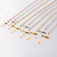 Pendentifs croix en acier inoxydable TITANIUM poli miroir 14x21mm 17x32mm avec fermoir à pince pour la fabrication de bijoux DIY