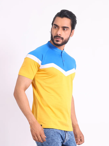 Vente chaude Premium Mercerisé Imprimé pour Polo Neck Demi Manches T-Shirt 100% Confortable Élégant Casual Wear Mode Régulier - Product Image 5