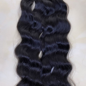 Extensions de cheveux humains indiens vierges en gros, lots de cheveux naturels bruts à prix abordable, cheveux Remy à ondulation naturelle, double trame machine - Product Image 4