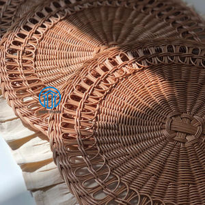Factory directly Rustic Round <b>Placemats</b> for Boho Dining Table Decoration Woven <b>Rattan</b> Swan Charger for Wedding and Party Events - Product Image 1