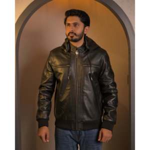 Veste à capuche amovible deux-en-un SF002H noire imperméable réversible longue avec broderie ODM printemps pièce unique enduite - Product Image 5