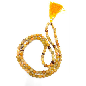 Iroc-collares con borlas para Yoga y meditación, collares de 8mm, Ojo de Tigre amarillo anudado a mano, con cuentas, 108 - Product Image 2