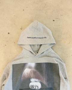 High Quality Oversized Drop Shoulder <b>Sweatshirts</b> Custom Logo Cropped Boxy Hoodies Graphic Patchwork <b>Embroidery</b> Hoodie For Men - Product Image 2