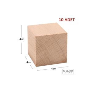 Negozio cubo di legno blocchi 4 Cm - 10 pezzi-cubo di legno naturale