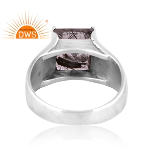 แหวนอัญมณีสีดำธรรมชาติสีเงินสเตอร์ลิงออกซิไดซ์ออกแบบได้ตามต้องการ - Product Image 4