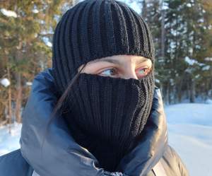 Balaclavas tricotées confortables et chaudes, pliables en bonnets à revers pour adultes, avec logo personnalisé, chapeau d'hiver, fabricant de chapeaux OEM ODM - Product Image 5