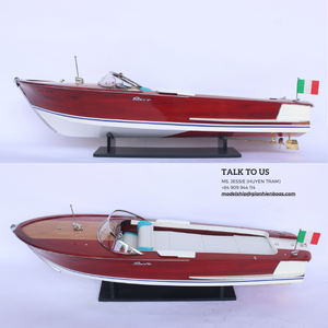 RIVA OLYMM.PIC (1969-1983) Modèle réduit de bateau de vitesse en bois Ameublement de maison de haute qualité Prêt pour RC Peint Technique Antique Crafted - Product Image 1