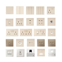 Support de prise de courant de type 86 1 2 3 4 ports Câble réseau RJ45 Plaque frontale murale pour prise RJ45 Keystone