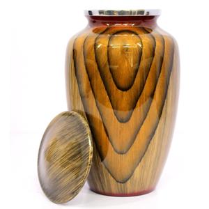 Urna Funeraria de Aluminio con Acabado de Madera Brillante, Ecológica, Duradera y Personalizable para Cenizas de Bebés, Adultos y Humanos, Recuerdo Conmemorativo - Product Image 3