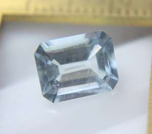 Nueva piedra preciosa aguamarina azul natural 2,25 quilates corte facetado Octágono - Product Image 4