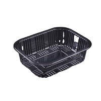 Récipient alimentaire en plastique transparent jetable à charnière de 16oz Boîte en plastique à charnière à clapet