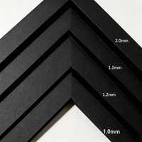 Passe-partouts sans acide 1,2-2 mm, noirs, à bords biseautés, pour photos, adaptés à l'encadrement d'aquarelles et d'œuvres d'art, taille personnalisée, emballage inclus