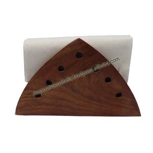 Vente chaude En Bois Porte-Serviettes Triangle Porte-Serviettes Pour Table À Manger Cuisine Comptoir Restaurant Et Hôtel - Product Image 2