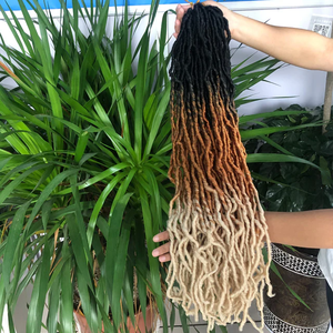 Prix de gros 18 24 36 pouces <span class=keywords><strong>Nu</strong></span> Locs Cheveux synthétiques à crocheter de haute qualité pour femme noire, longues tresses Goddess Locs - Product Image 6