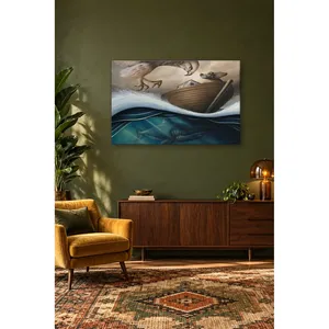 Impression sur toile Fida Eagle, Dog and Shark Surreal Boat - Product Image 3