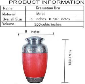 Urne funéraire en aluminium gravée pour cendres humaines Adulte Homme Femme Grandes urnes funéraires pour cendres pouvant contenir jusqu'à 200 LBS Pêche - Product Image 5