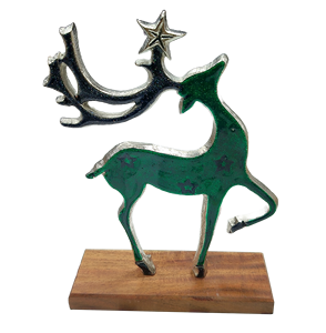 เครื่องประดับตั้งโต๊ะต้นคริสต์มาสแบบพรีเมี่ยมพร้อมขาตั้งไม้ตกแต่งวันหยุดสำหรับสำนักงานหรือที่บ้าน - Product Image 4