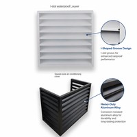 Fenêtre de ventilation à persiennes étanches I-Slot - Cache décoratif pour mur extérieur
