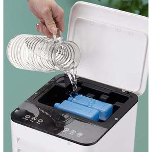 Ventilateur Rafraîchisseur d'Air et Humidificateur Portable pour la Maison avec Télécommande, Alimentation Électrique AC/DC/Batterie, Refroidissement Uniquement, Matériau Plastique - Product Image 2