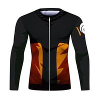 T-shirts à manches longues Erni Sports imprimés, respirants, UPF50, antibactériens, écologiques, en polyester/nylon 180g, séchage rapide, cosplay homme