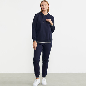 Vêtements d'hiver pour femmes, survêtements taille adulte, sweat à capuche et pantalon respirants et fabriqués sur mesure, ensembles de 2 pièces, vente en gros - Product Image 3