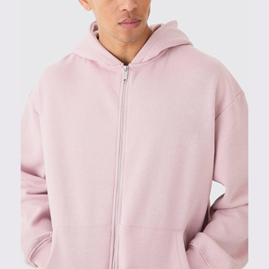 Sudadera con capucha unisex extragrande de forro polar grueso personalizada, nueva colección de invierno, estilo urbano, bordada, en blanco, de poliéster y algodón. - Product Image 2
