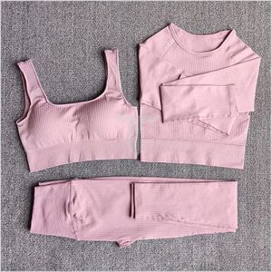 2024 New Arrival High Waist Breathable Eco-Friendly V Shape Workout Sets Women Solid <b>Pattern</b> 2-Piece Gym <b>Leggings</b> Padded - Product Image 5