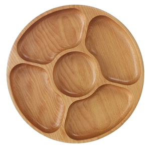 Bol à chips et à trempette en bois d'acacia de haute qualité, pour servir des chips et d'autres collations avec des trempettes - Product Image 5