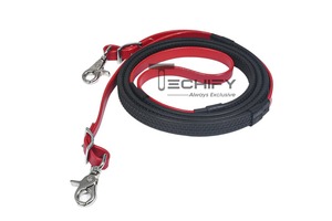 ชุดสายรัดเคลือบพีวีซีสีแดงมีสไตล์และทนทานเชือกแขวนคอม้า - Product Image 6