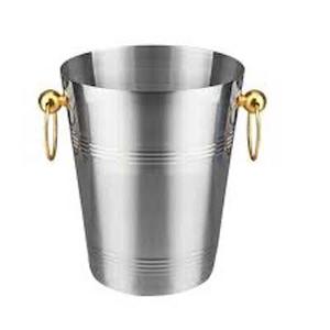 Rústico hierro Metal Barware lujo plata acabado de gran tamaño restaurante Bar hielo vino botella titular para fiestas y champán - Product Image 5