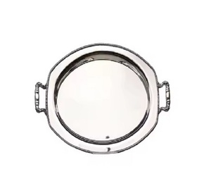 Modern <b>Art</b> <b>Deco</b> Design Aluminum Serving Tray with Square Shape Handles for Partyware Serving Tray Decoration on Sale for Diwali - Product Image 3