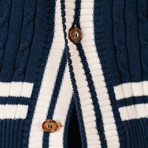 Vente en gros de cardigans courts pour femmes de haute qualité, sur mesure, en laine et coton, tricotés à la mode - Product Image 4