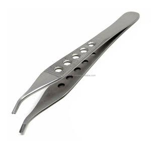 Adson Brown Tissue 9x9teeth Fórceps 4,75 ", Curvo, Agarre fenestrado - Product Image 5