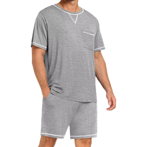 Conjunto de pantalones cortos de verano para hombre Traje informal de moda de dos piezas Camiseta de manga corta y pantalones cortos Conjunto de ropa deportiva de entrenamiento - Product Image 3