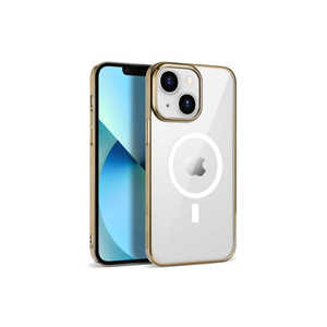 Coque de protection en silicone Netzy Luxury Gold compatible avec iPhone 14 Plus, compatible MagSafe, charge sans fil, personnalisable - Product Image 1